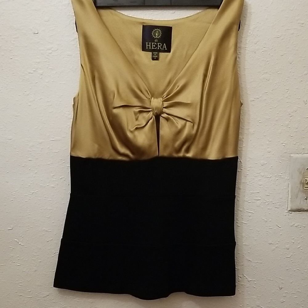 Gold and Black Women's Top